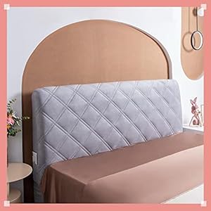Hoofdeinde hoes Hoofddeksel Bedhoofddeksel 120/150/160/180/190 cm Dubbel/Single Size Grijs Gewatteerde Fluwelen Premium B200xH70cm Lichtgrijs