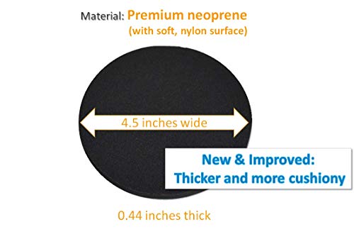 Desk Dots! Elbow, Arm & Wrist Rest Cushioning Pads for Pressure Point & Pain Relief on Gaming & Work Surfaces; Made of Neoprene with Soft Nylon Surface; 4.5
