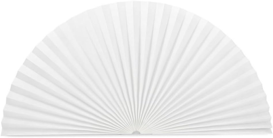 Arch Window Shade Light Filtering Pleated Shade Half Circle Self Adhesive Fabric Blinds Room Darkening Shades Stick on Easy Install Blinds Semi Circle Window Cover (1, White, 72"x36")