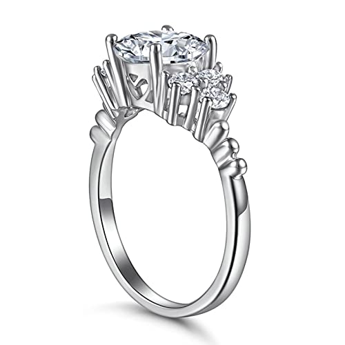 Bague argent véritable corolle aux oxydes de zirconium scintillants d'exception