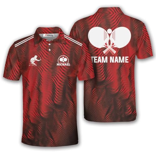 PRIMESTY Custom Table Tennis Shirt, Personalized Table Tennis Jersey Gift, Table Tennis Polo Shirt Men Women Size S-5XL