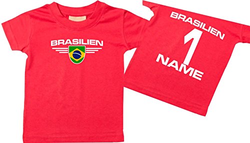 Maillot Brésil personnalisé enfant rouge pour journées de match en famille - 2