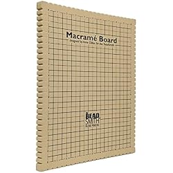 The Beadsmith Macrame Board, 11.5 x 15.5 inches, 0.5-inch-Thick Foam, 10x14 Grid for Measuring, Bracelet Project with Instructions Included, Create Macrame and Knotting Creations