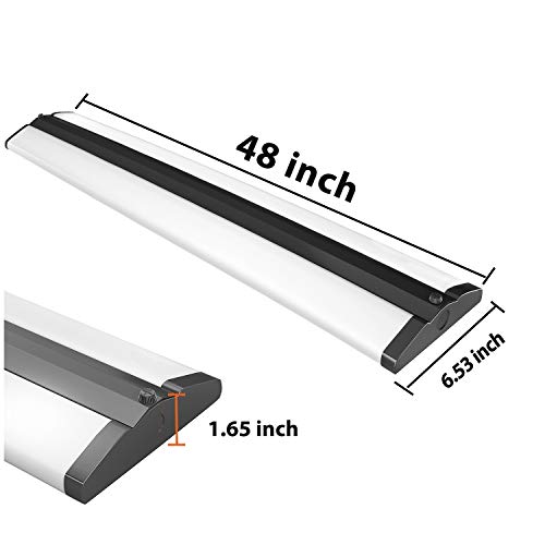Image of FAITHSAIL 4FT LED Wraparound Light Fixture Ceiling Mount, Ultra Slim 50W LED Garage Light Flush Mount, 4000K Neutral White, 5500 Lumens, Fluorescent Fixtures Replacement, 1 Pack