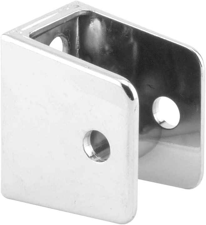 Prime-Line 656-6410 One Ear Wall Bracket, For 1-1/4 In. Panel, Zinc Alloy, Chrome Plated Finish (Single Pack)