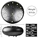 REGIS Steel Tongue Drum 12 Inch 13 Notes C Major – Handpan Drum Percussion Instrument for Adults, Beginner Friendly Music Gift with Mallets, Music Book & Carry Bag (Black)