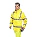 Portwest H440 Men's Waterproof Hi Vis Rain Jacket - Reflective Lightweight Safety Workwear with Pockets and Hood Yellow, Small