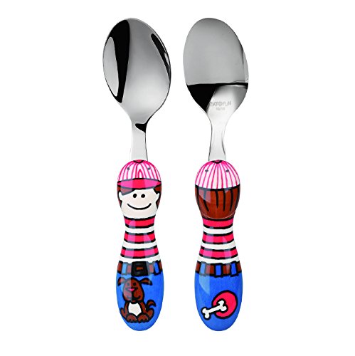 Eat4Fun Kiddos Kids Stainless Steel Spoon, Ben, Multi Color