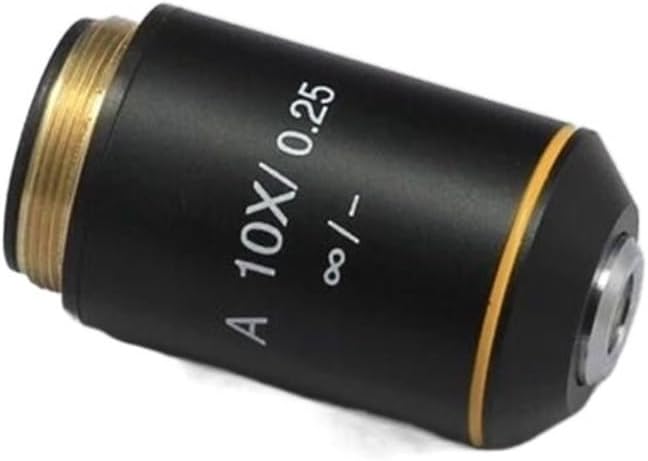 Microscope Kit Microscope Auxiliary Lens 10X Biological Microscope Achromatic Objective Lens for Biomicroscope 20.32 * 0.705mm Microscope Lens Adapters