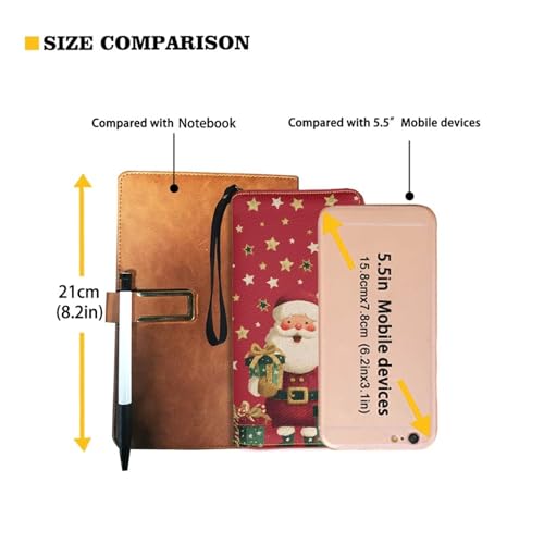 Image of Bulopur Santa Claus Wallet for Women Christmas Gifts for Mom PU Leather Credit Card Holder Money Long Wallet with Wristlet Large Capacity Zip-Around Phone Purse for Ladies Girly