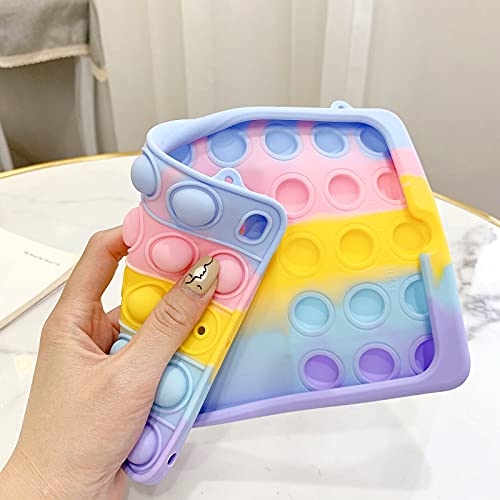 XZC Push Pop Case for iPad 11 inch(A16) Case 2025/iPad 10th Generation 10.9 Inch 2022 Silicone Shockproof Tablet Cover with Fold Kickstand and Lanyard (iPad 10th Generation 10.9 Inch 2022) - Image 4