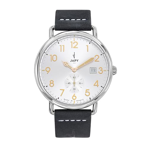 Montre JAPY Jules acier cuir cadran argenté lisible et robuste 2900502