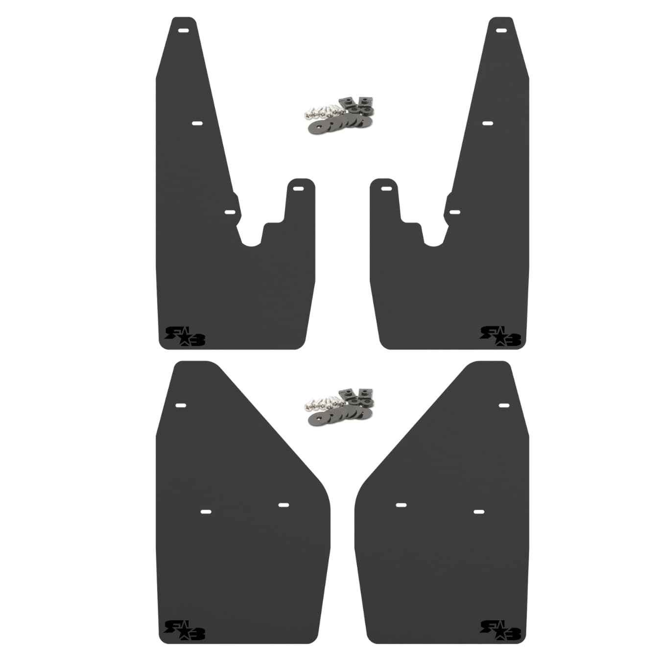 RokBlokz Mud Flaps for Ram Trucks. Fits 2010-2018 Ram 1500 2500 3500. Dodge Mud Guards Come in 2 Sizes for Stock or Lifted/Oversize Tires. (Black with