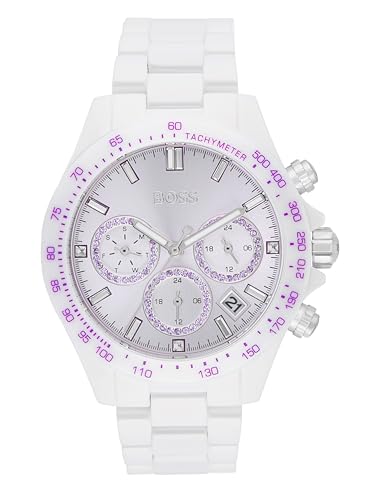 BOSS Analogue Multifunction Quartz Watch for Women Novia Collection with White Ceramic Bracelet - 1502632