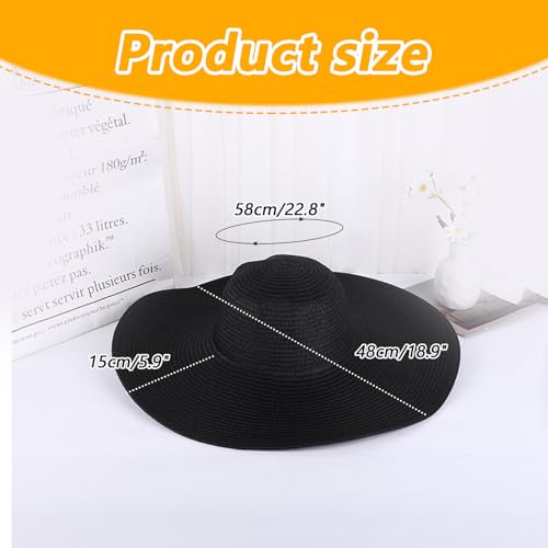 Sombrero de verano grande para mujer y niñas miniatura 2