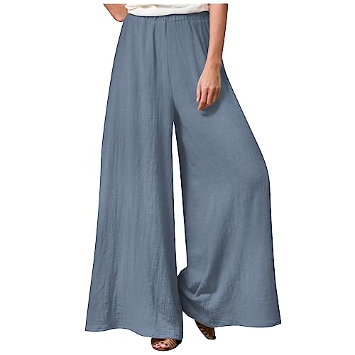 2025 Trendy Summer Drawstring Flowy Pants That Look Like Skirts- Summer Pants for Women Elastic Waist Gauze