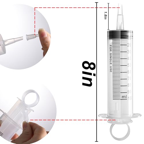 Image of 3Pack Big Syringes (100 ML), Plastic Garden Industrial Syringes for Scientific Labs, Measuring, Watering, Refilling, Filtration Multiple Uses (100 ML(3PCS))