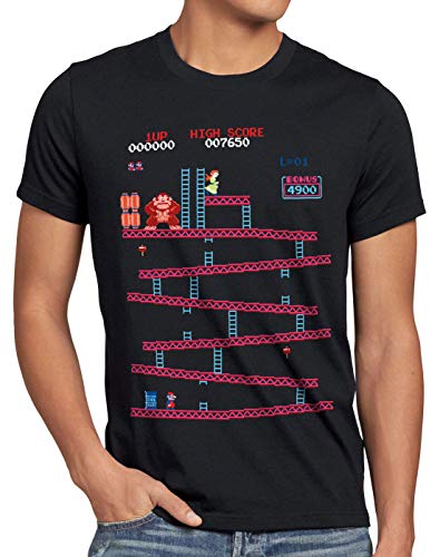 style3 Retro Kong Camiseta para Hombre T-Shirt Donkey Geek NES