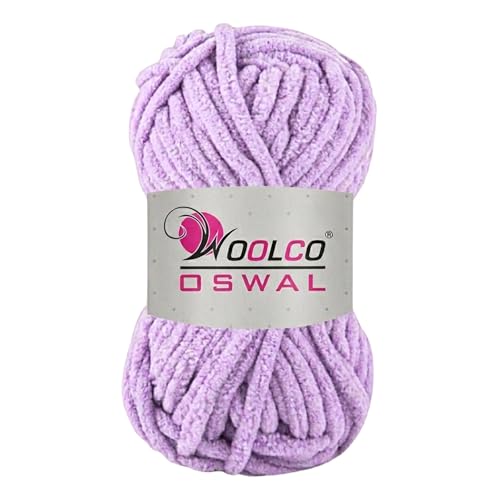 Image of Yankie Chenille Supersoft Velvet Yarn, Plushie & Blankie Yarn for Crochet, Knitting, Amigurumi & DIY Crafts (Lavender, Pack of 1)