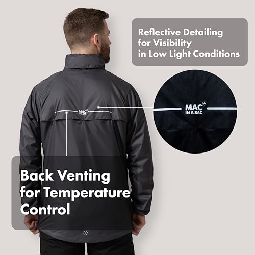 Mac in a Sac Men's Packable Rain Jacket - Origin - Lightweight Waterproof and Breathable Raincoat with Hood3
