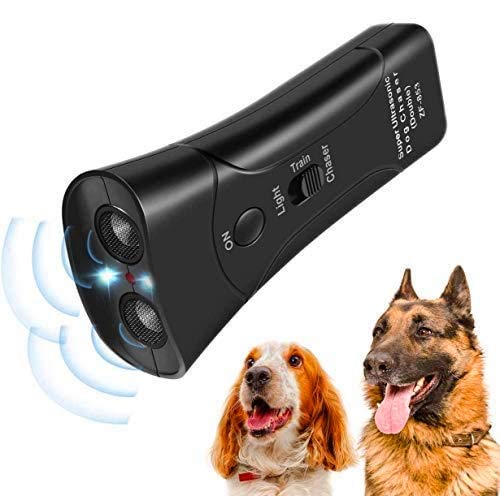 Handheld Anti Barking Device & Ultrasonic Dog Bark Repellent Training Multi-Functions Pet Anti-Barking Silent Commands with LED Flashlight for Safety,Outdoor,Walking,Dog Trainer 100% Pet & Human Safe