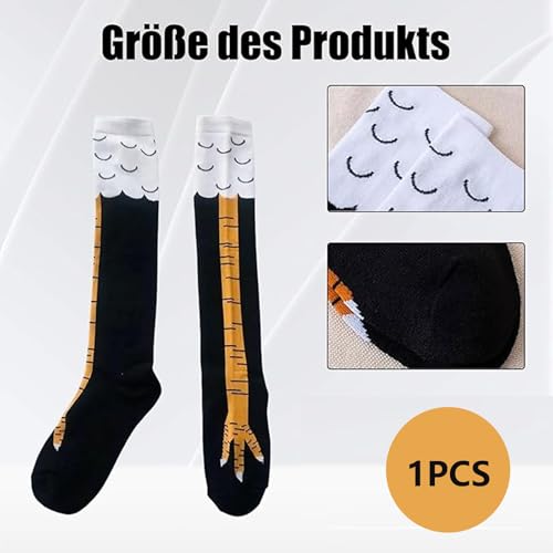 Chicken Leg Socks Lustigem Hühnerbein Socken Hühnerbeine Hühner Strümpfe Personalisierte Socken Funny Socks Witzige Geschenke Geschenk Socken Damen Erwachsene Verrückte Kostüm Overknees Wärme (Q3)