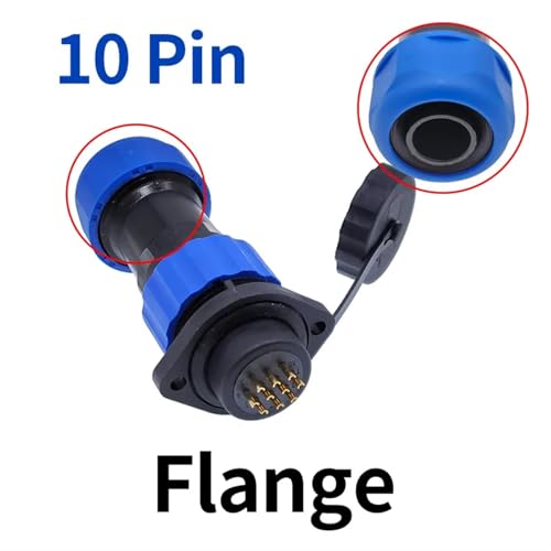 Conector SP20 Flange de 10 pines para manguera corrugada de protección 2
