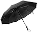 Produktbild Regenschirm Taschenschirm mit einhändiger Auf-Zu-Automatik stilvoll und Winddicht, Automatischer Öffnung und Schließmechanismus Regenschirm sturmfest (04-Biege Griff Schwarz)