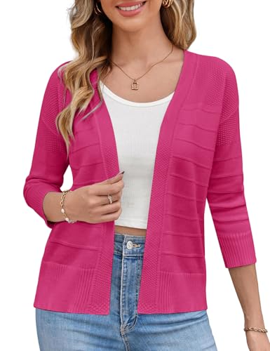 Womens Open Front Lightweight Crop Cardigan Sweater Long Sleeve Knit Bolero Shrug for Dress 2025