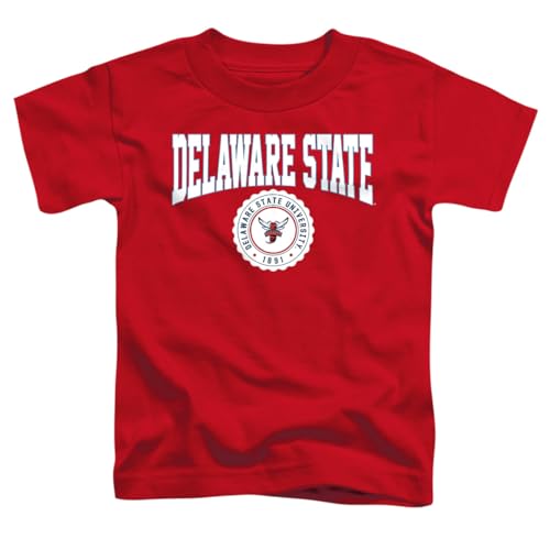 LOGOVISION Delaware State University Collegiate Seal Kids T Shirt (2) for Toddler Boys and Girls, Red