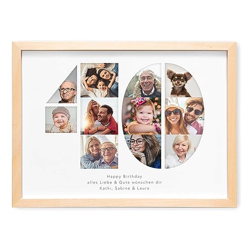 40. Geburtstag Frau Mann Fotogeschenk mit eigenem Foto...