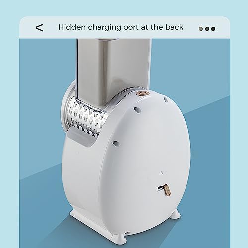 Rechargeable Electric Cheese Grater & Vegetable Slicer - 3 Blades Rotary Grater for Efficient Salad Making, Ideal for Kitchen, Camping & Restaurant Use