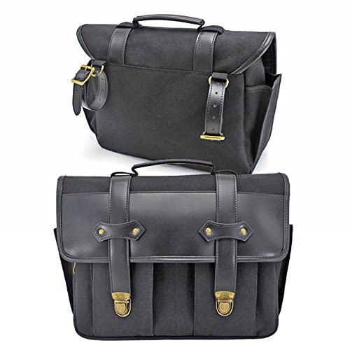 TentHome Motorrad Seitentasche Leder PU Segeltuch Gepäckträgertasche...