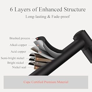 Pot Filler Faucets - for Kitchen, Sink, Stove and Bar with Brass Wall Mount Double Joint Swing Arms - Leak Free Designs with High-Flow Aerators - Retractable and Folding Save Space - Matte Black