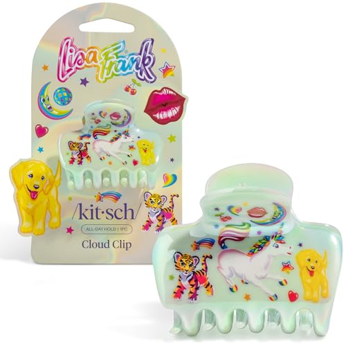 Lisa Frank x Kitsch Medium Cloud Hair Clip for Women - Lightweight & Sturdy Claw Clip with Rounded Edges for Comfortable Hold Ideal for Half-Up Hairstyles & Low Buns - Markie