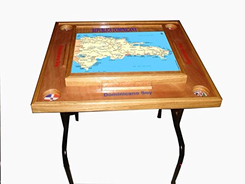 latinos r us Dominican Republic Domino Table with The Map