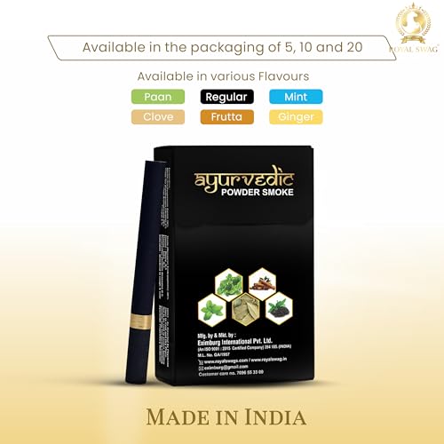 Image of ROYAL SWAG Ayurvedic Herbal Wellness Sticks 100% Tobacco Free 100% Nicotine Free Regular Flavoured Smoking Cessation