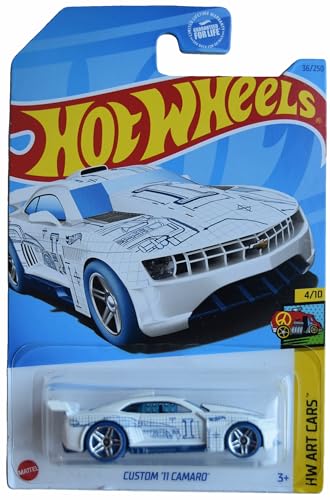Hot Wheels Custom '11 Camaro 1:64 Blanco miniatura 1