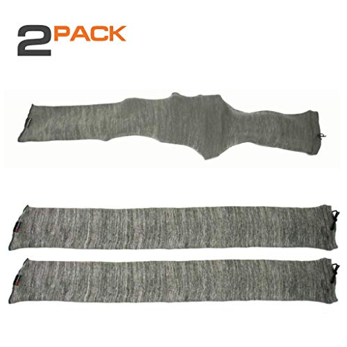 Arcturus 47" Silicone-Treated Gun Socks - Extra-Wide Rifle Socks Fit Scopes, Pistol Grips And Tactical Accessories (Gray 2-Pack) #TOP1