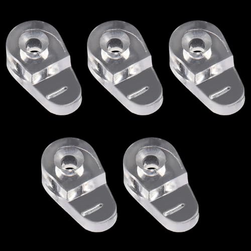 30 Pieces Plastics Glass Door Clips Cabinet Door Glass Retainer Clips Kit for Fixing Glass Cabinet/Doors Clear (Model B)