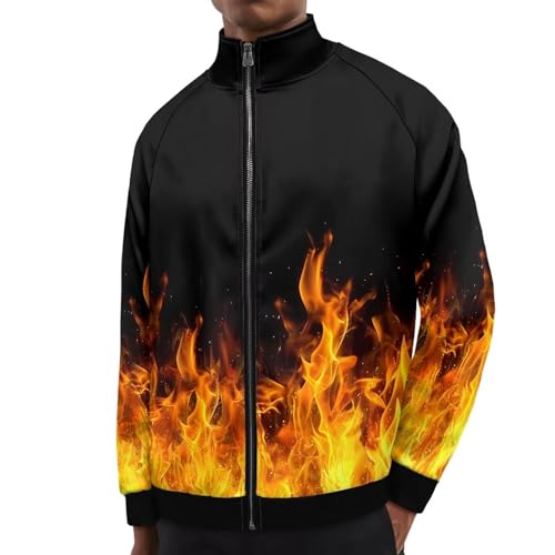 Image of Men's Lightweight Jackets Casual Full Zip Fleece Jacket Men Coats Fashion Long Sleeve Sweatshirt