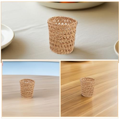 Manchons de tasse rotin tressé main artisanat de qualité