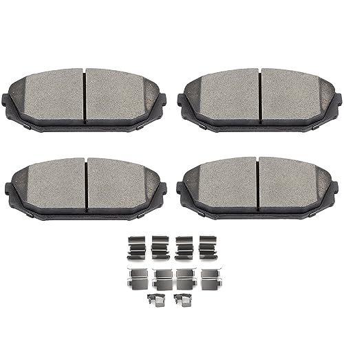 Image of SCITOO D793-7663 Disc Brake Pads Sets Front Ceramic Brake Pads w /Hardware | 2001-2002 For Acura For MDX 3.5L,1999-2004 For Honda For Odyssey 3.5L