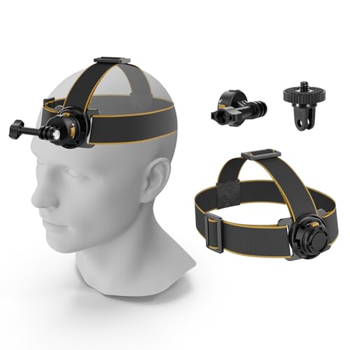 Image of NEEWER Head Strap Mount for Action Camera, Magnetic Quick Release Head Mounted Head Belt Mount Compatible with GoPro Hero 12 11 10 9 8 DJI Osmo Insta360 for POV Video Vlog Live, GP20