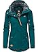 Ragwear Damen warme kurze Winterjacke mit Kapuze Monade Intl Dark Green22 Gr. XL