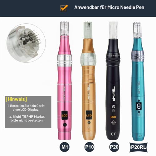 TBPHP 24 Nadelpatrone für TBPHP M1/P20RL/P10/P20 Electric Derma Pen(10 Stück Nadelpatrone)