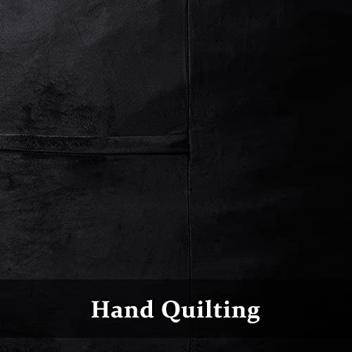 Whatsbedding Bean Bag Chairs For Adults Filled With Memory Foam, Large Bean Bag Sofa, Furniture Bag With Soft Dutch Velvet Cover,Black, 3 Ft #TOP7