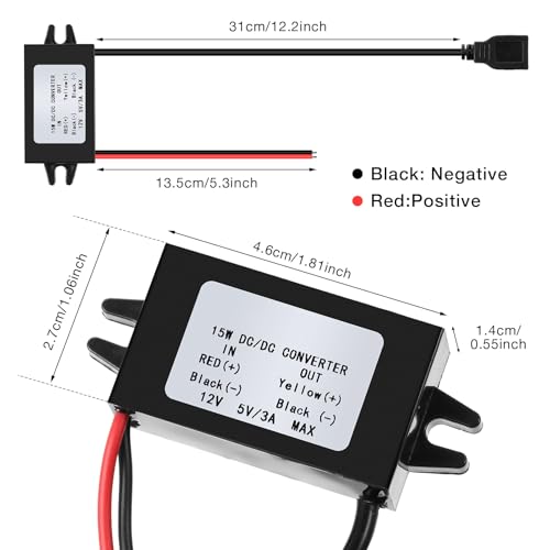 Image of Weewooday 30 Pieces 12v to 5v Dc Converter Buck Module USB Output Power Adapter Dc Car Power Converter Regulator