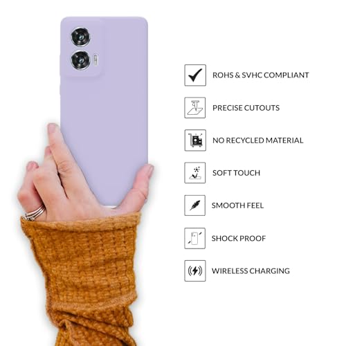 Image of SPRIG Compatible with Moto G96 Premium SilkTone Back Cover Drop Tested Shock Proof Mobile Case for Men, Women, Boys and Girls with Camera Protection (Light Purple)