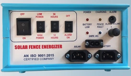 WINSLOW Solar Fencing Zatka Machine (15KV 150 Bigha, 60 Acre) Fence Energizer Fully Automatic, FATAKA with Siren and Cable Used for Agricultural, Home, Garden, Farmhouse Security Etc. (15, Kilovolts)-image-28